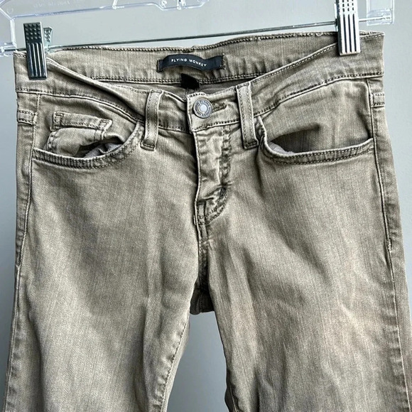 Flying Monkey Jeans | Flying Monkey Skinny Jeans | Skinny Jeans | Olive Green - Picture 2 of 8